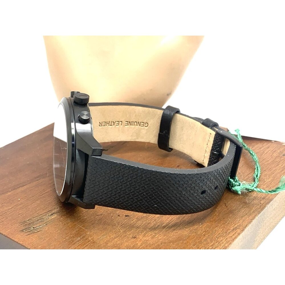 Lacoste Men's Watch 2010997 Quartz Black Dial 12.12 Leather Strap 42mm - Picture 9 of 14